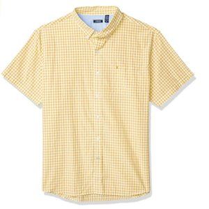 Men's Breeze Short Sleeve Button Down Gingham Shir